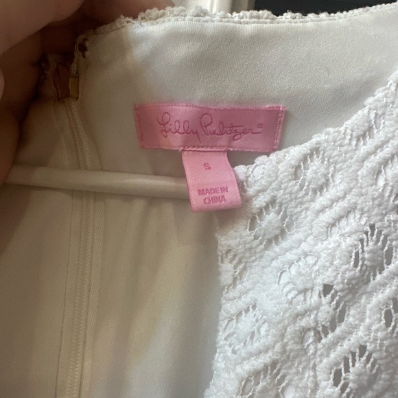 Lilly Pulitzer White 3/4 length Sleeve Lace Dress - Picture 3 of 3